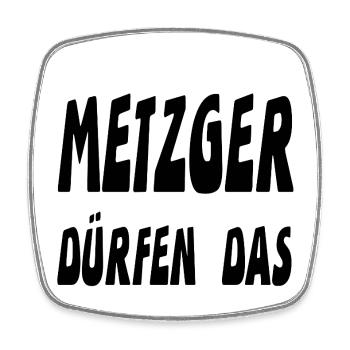 Metzger - Viereckiger Kühlschrankmagnet - Weiß - Vorne