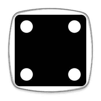 dit - Magnet carré - blanc - Devant