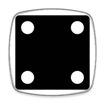 dit - Magnet carré - blanc - Devant
