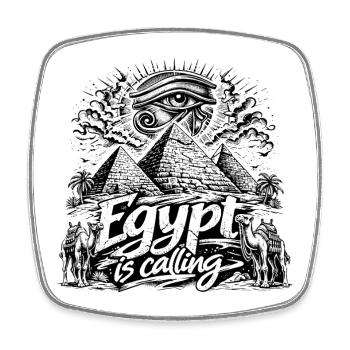 Egypt is calling Pharaoh Egypt Holidays - Square fridge magnet - white - Front