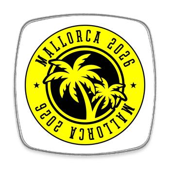Mallorca 2026 Palm Trees - Square fridge magnet - white - Front