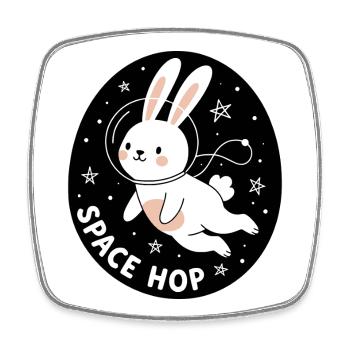Space Hop - Magnet carré - blanc - Devant