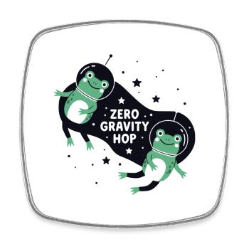 Zero Gravity Hop - Square fridge magnet - white - Front