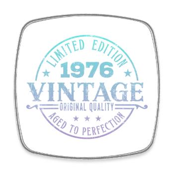 Vintage 1976 - Square fridge magnet - white - Front