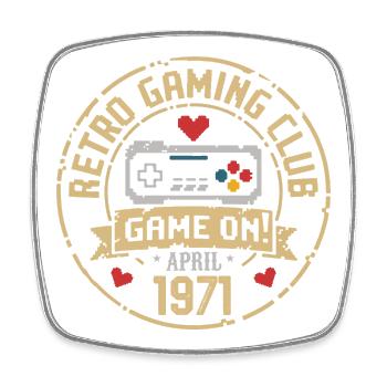 April 1971 Anniversary April 1971 Retro - Square fridge magnet - white - Front