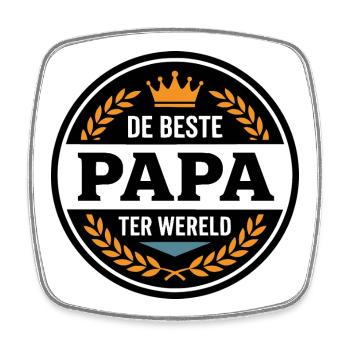 Leuk Vaderdag Shirt, Hoodie Beste Papa - Viereckiger Kühlschrankmagnet - Weiß - Vorne