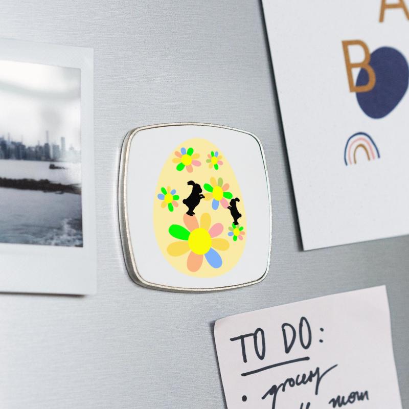 Square fridge magnet
