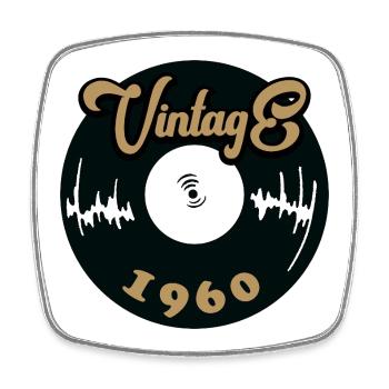 Cadeau d’anniversaire vintage des années 1960 - Magnet carré - blanc - Devant