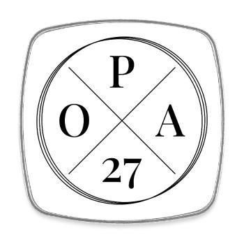 Opa 2027 - Viereckiger Kühlschrankmagnet - Weiß - Vorne