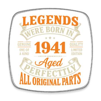 1941 Légendes: Âgé Parfait, Pièces Originales - Magnet carré - blanc - Devant
