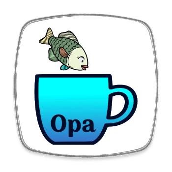 Opa Angler Fischer - Viereckiger Kühlschrankmagnet - Weiß - Vorne