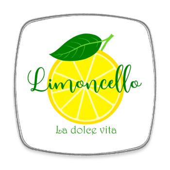 Limoncello La Dolce Vita  - Viereckiger Kühlschrankmagnet - Weiß - Vorne