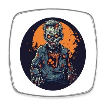 Halloween - Zombie - Horror - Witch - Square fridge magnet - white - Front