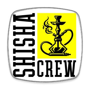 Shisha Crew - Square fridge magnet - white - Front