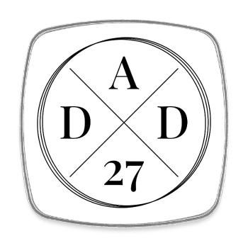 Dad 2027 - Dad 27 - Square fridge magnet - white - Front