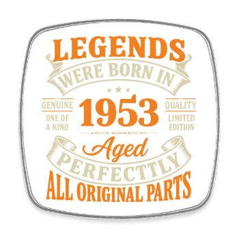 Legends 1953 — Perfekt Ältester - Viereckiger Kühlschrankmagnet - Weiß - Vorne