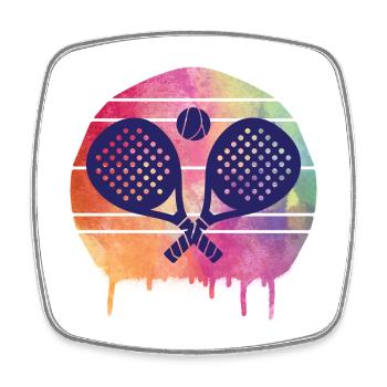 Padel Sport - Square fridge magnet - white - Front