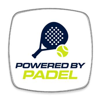 Powered by Padel Athlete Sport Club Design - Square fridge magnet - white - Front