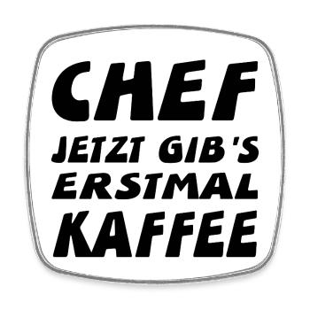 Chef - Viereckiger Kühlschrankmagnet - Weiß - Vorne