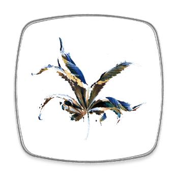 Couches foliaires - Magnet carré - blanc - Devant