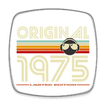 Originale limitierte Ausgabe von 1975 - Viereckiger Kühlschrankmagnet - Weiß - Vorne