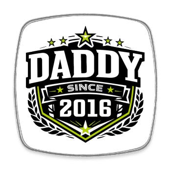 Papa depuis 2016 – Proud Dad Design - Magnet carré - blanc - Devant