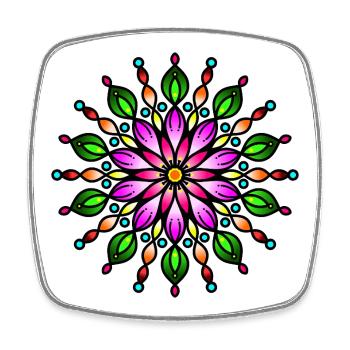 Tropical Rainbow Star - Viereckiger Kühlschrankmagnet - Weiß - Vorne