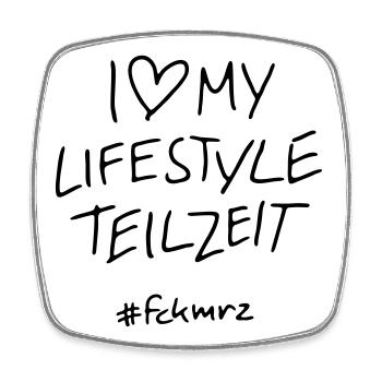 Lifestyle Time - Square fridge magnet - white - Front