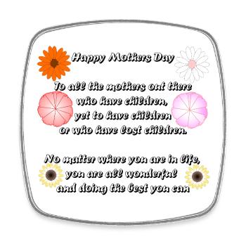 Happy_Mothers_Day - Square fridge magnet - white - Front