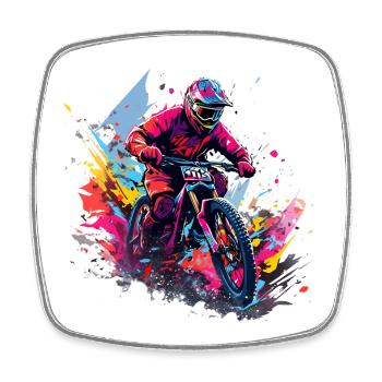 Motocross Color Splash Riders - Magnet carré - blanc - Devant