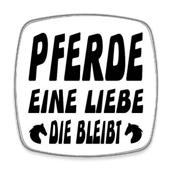 Pferde - Viereckiger Kühlschrankmagnet - Weiß - Vorne