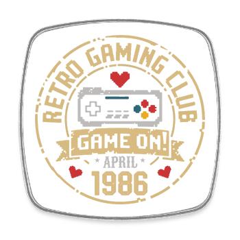 April 1986 Anniversary April 1986 Retro - Square fridge magnet - white - Front