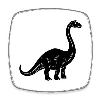 Dinosaur Brontosaurus - Square fridge magnet - white - Front