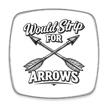 Would strip for Arrows - Viereckiger Kühlschrankmagnet - Weiß - Vorne