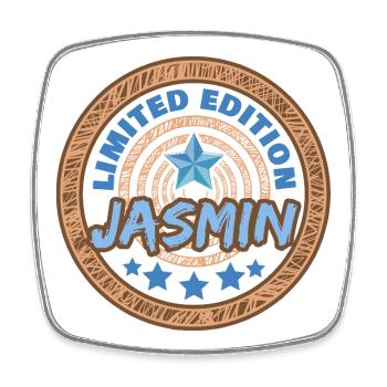 Dire Jasmin - Magnet carré - blanc - Devant