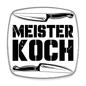 meister_koch - Square fridge magnet - white - Front