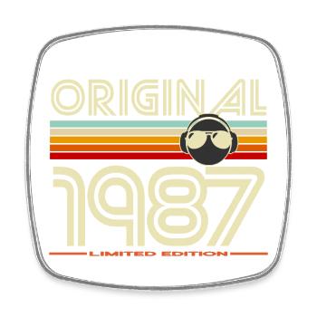 Original 1987 Limited Edition - Square fridge magnet - white - Front
