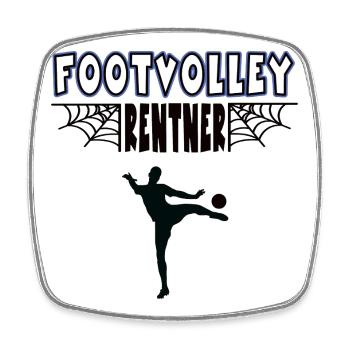Footvolley Pensioner Footvolleyer Pension Retirement - Square fridge magnet - white - Front