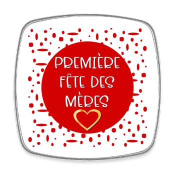 Première fête des Mères - Magnet carré - blanc - Devant