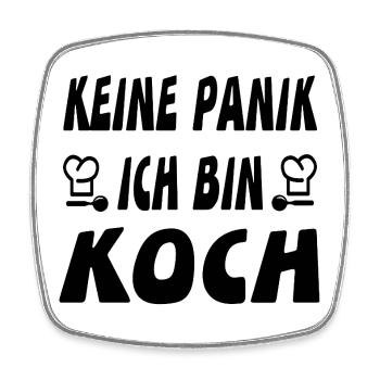 Koch - Viereckiger Kühlschrankmagnet - Weiß - Vorne