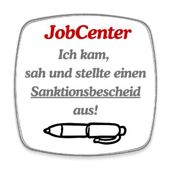 Jobcenter Sanktionenbescheid Meme - Viereckiger Kühlschrankmagnet - Weiß - Vorne
