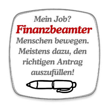Finanzbeamter Büroalltag - Viereckiger Kühlschrankmagnet - Weiß - Vorne