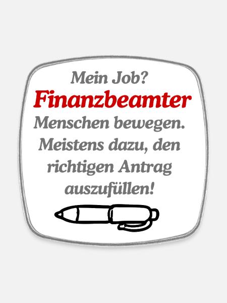 Finanzbeamter Büroalltag - Viereckiger Kühlschrankmagnet - Weiß