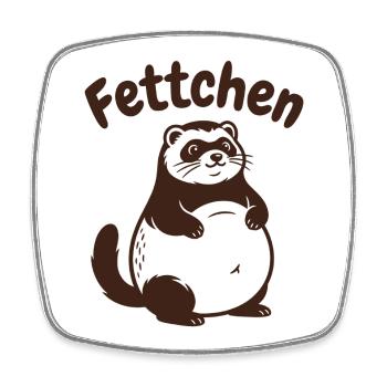 Ferrets - fats with a big belly - Square fridge magnet - white - Front