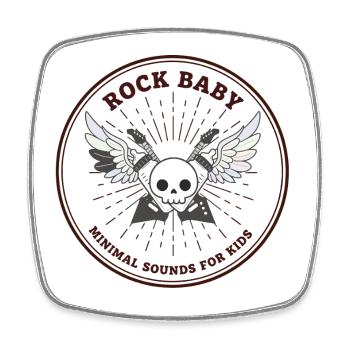 Skull Hipster Circle - Square fridge magnet - white - Front