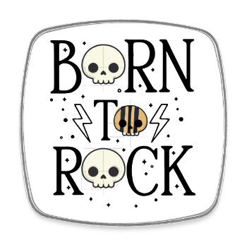 Born to Rock - Square fridge magnet - white - Front