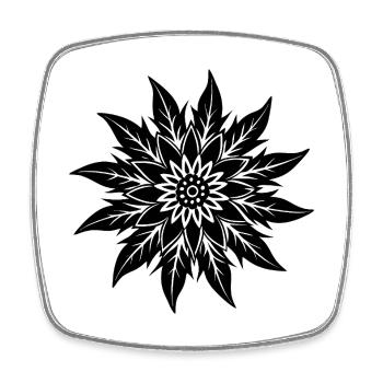 Edelweiss flower - Square fridge magnet - white - Front