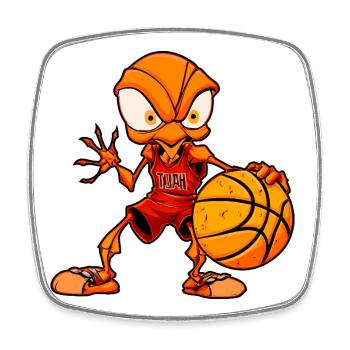 Basketball Ameisen - Viereckiger Kühlschrankmagnet - Weiß - Vorne