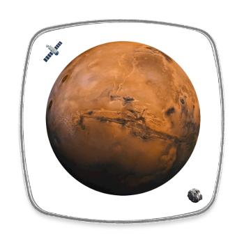 Planet Mars - Square fridge magnet - white - Front