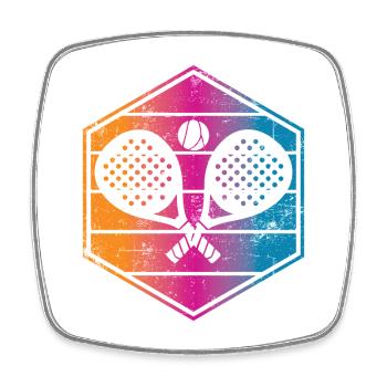 Padel Sport Vintage - Square fridge magnet - white - Front